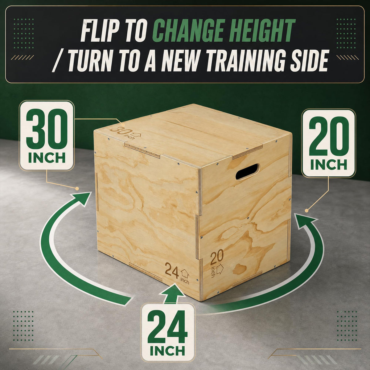 Non-Slip Wooden Plyo Box K1710