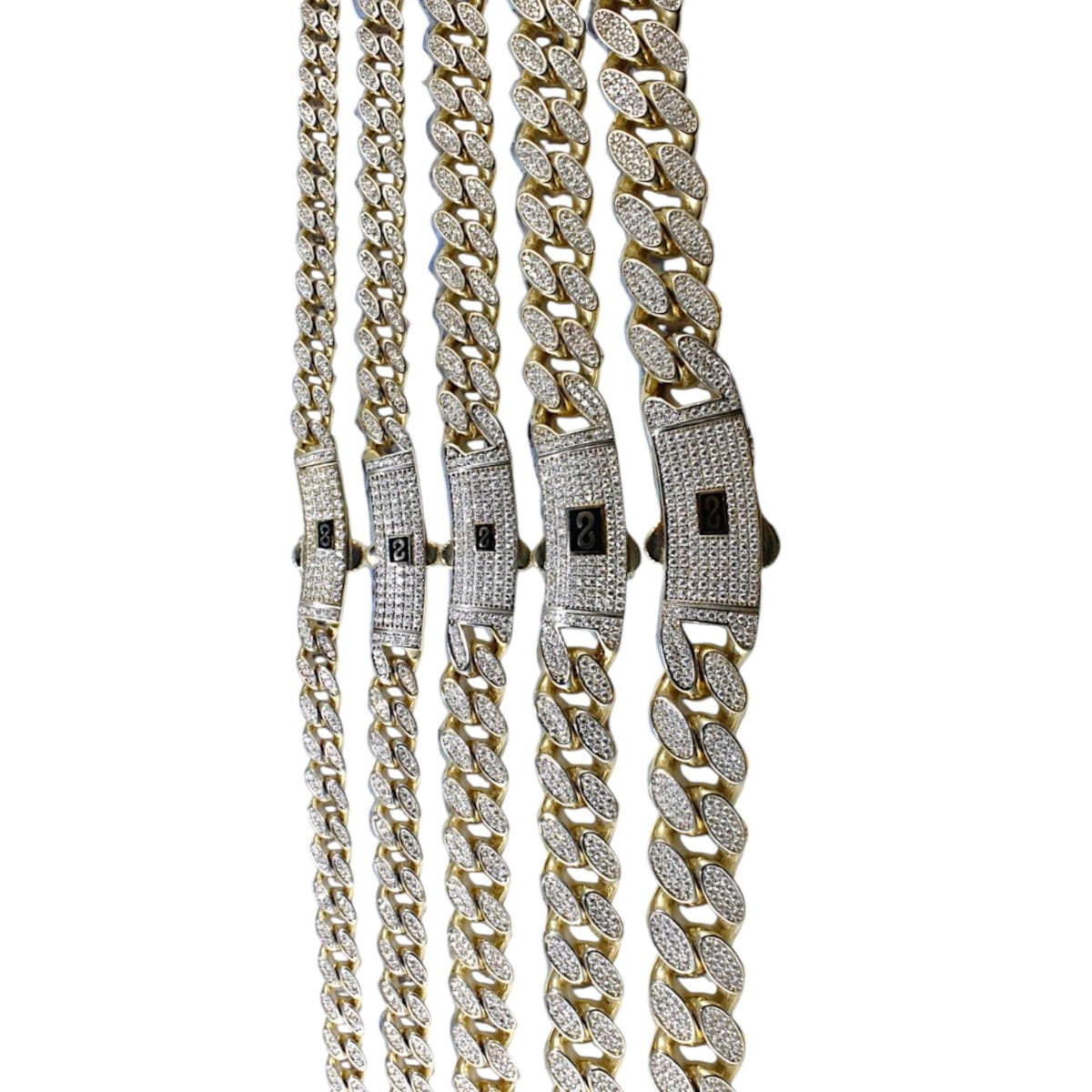14K Gold Cuban Link Necklace Bracelet Chain K7550