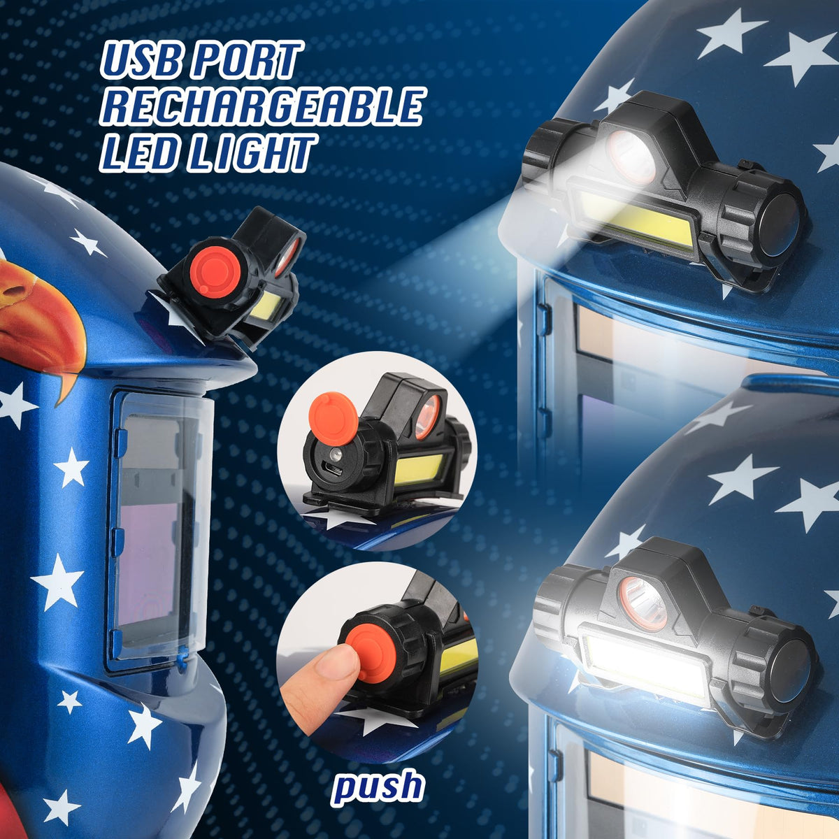 Auto Darkening Welding Helmet with LED Light Z63971