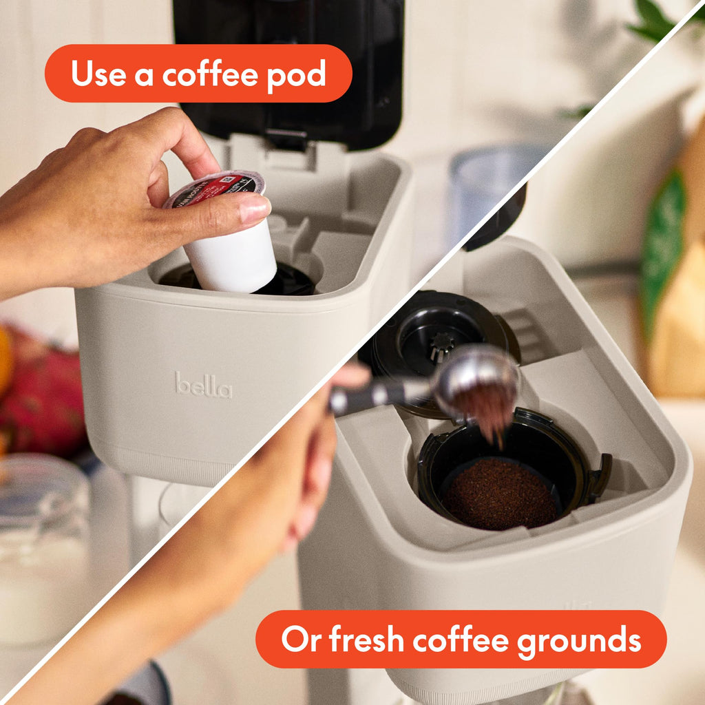 Single Serve Coffee Maker, K Cup & Coffee Ground Compatible C6041