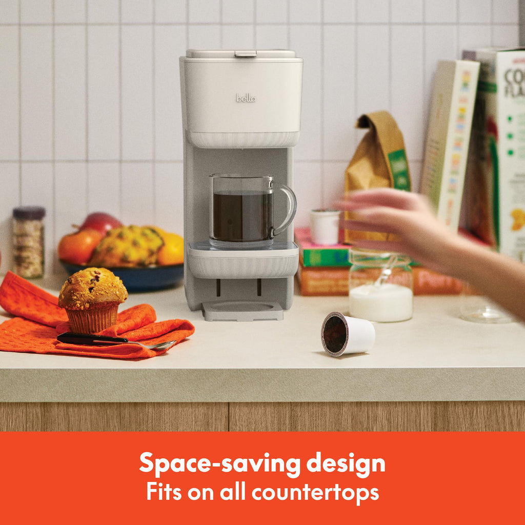 Single Serve Coffee Maker, K Cup & Coffee Ground Compatible C6041