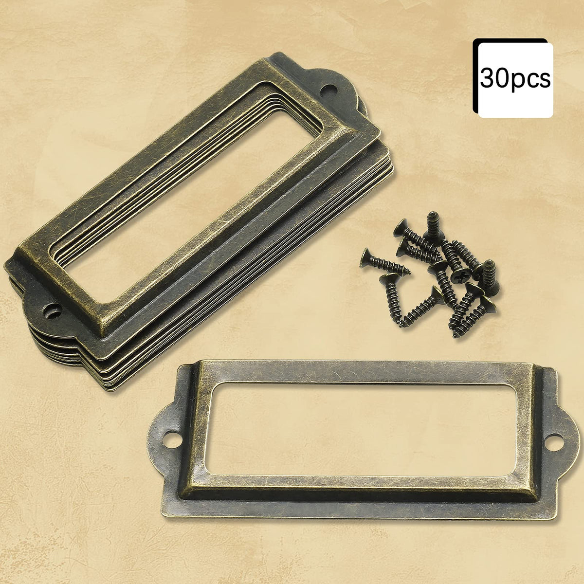 Bronze 3.3 Inch Label Holder 30 Pcs N2636