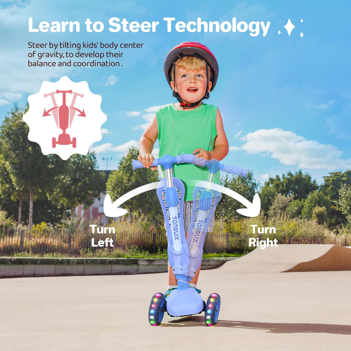 Kids 3 Wheels Scooter with Seat Z774512