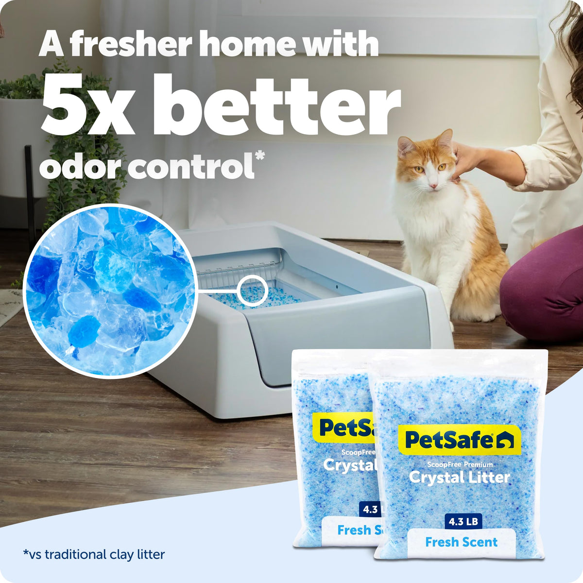 Fresh Scent 4.3 Lb 2 Pack Crystal Litter T359443