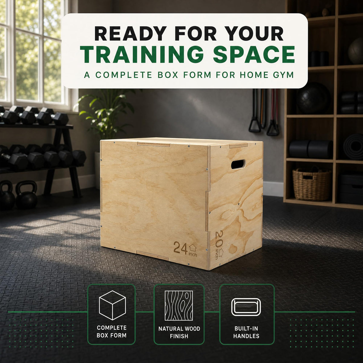 Non-Slip Wooden Plyo Box K1710