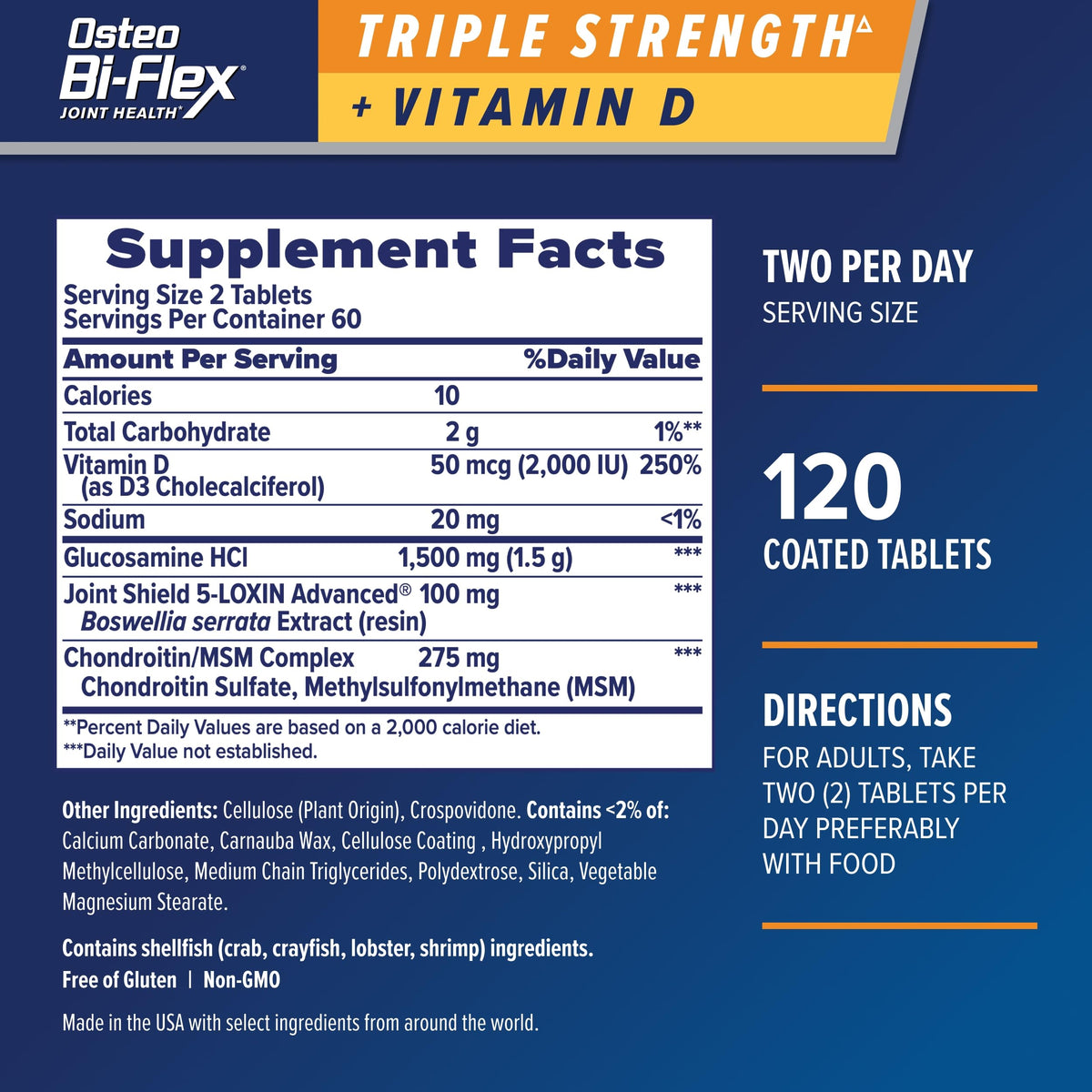 Glucosamine Chondroitin Supplement, 120 Ct Z45093
