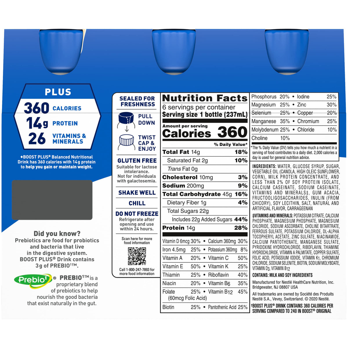 Vanilla Chocolate Nutritional Drink 8 Fl Oz Pack of 2 L810