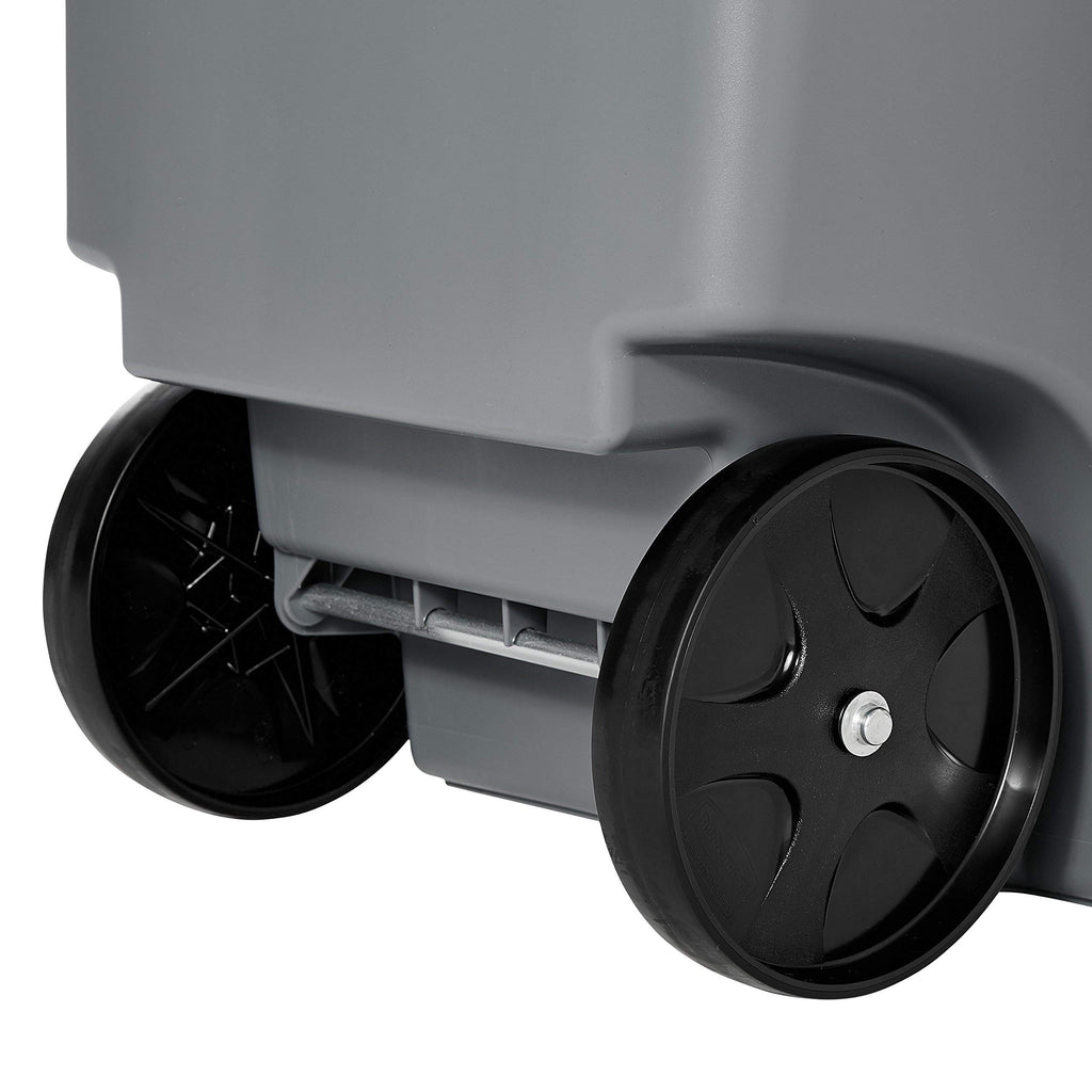 65 Gal Plastic Trash Can with Wheels X6777