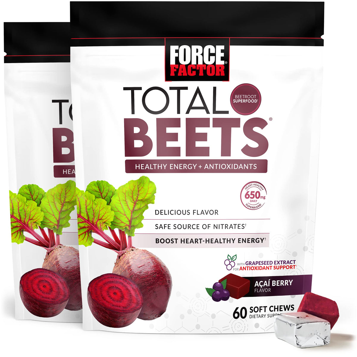Beetroot Soft Chews 120 Count 2-Pack & 60 Count M39772