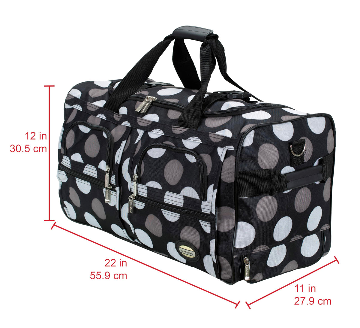Rolling Duffel Bag, Black, 22" J564
