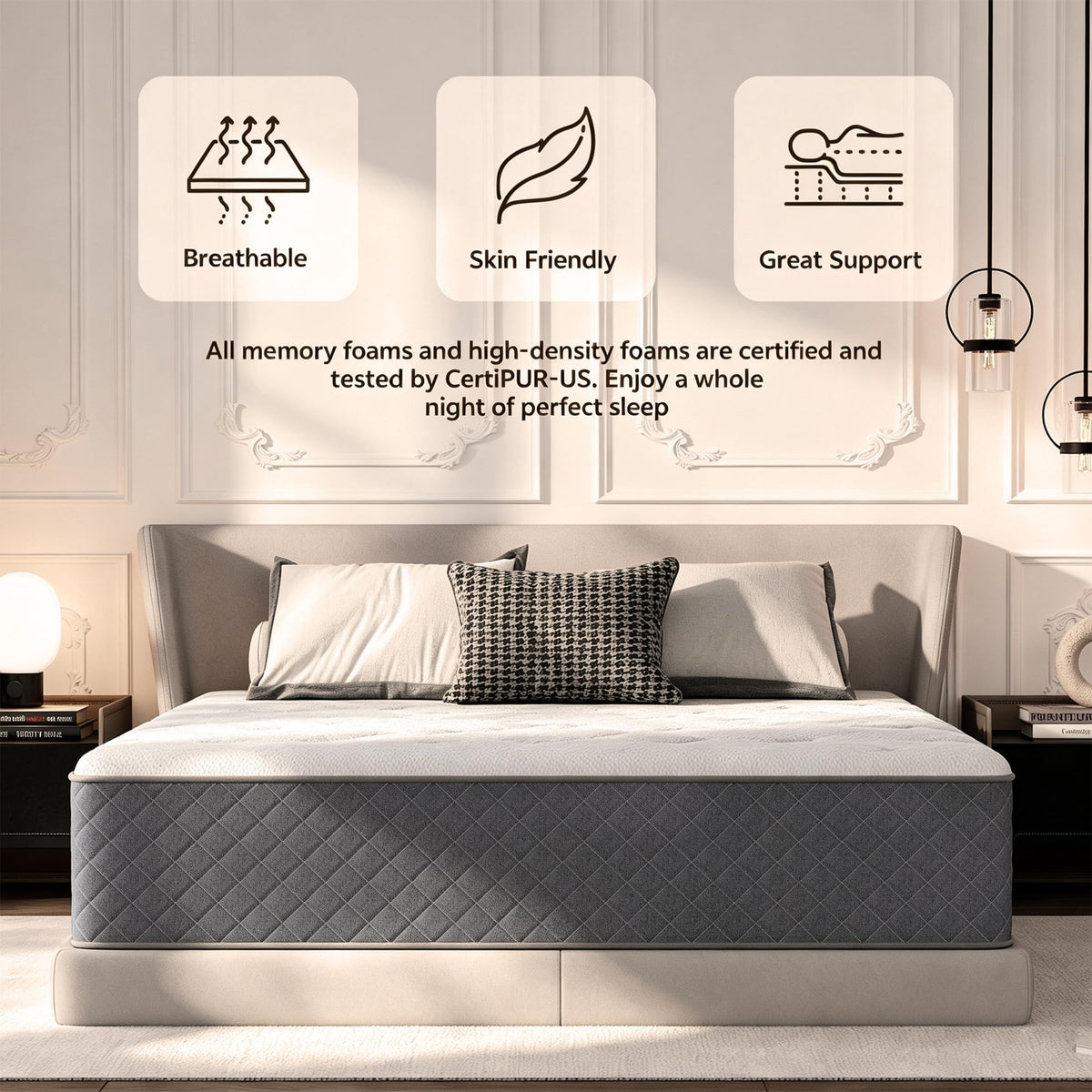 12 Inch Hybrid Medium-Firm Full Mattress H993874