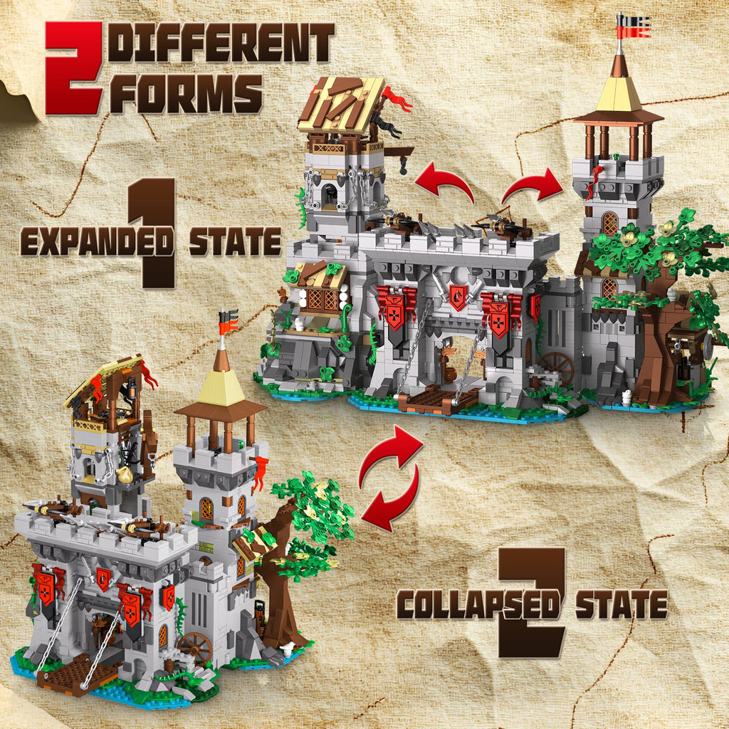 2568 PCS Medieval Castle Building Blocks Set W285