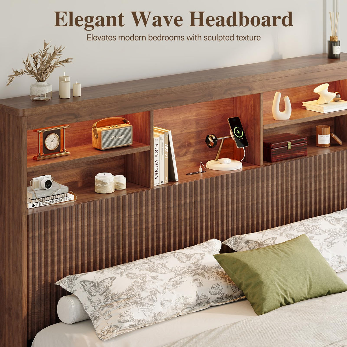 Queen Size Bed Frame with 4 Storage Drawers Z5315