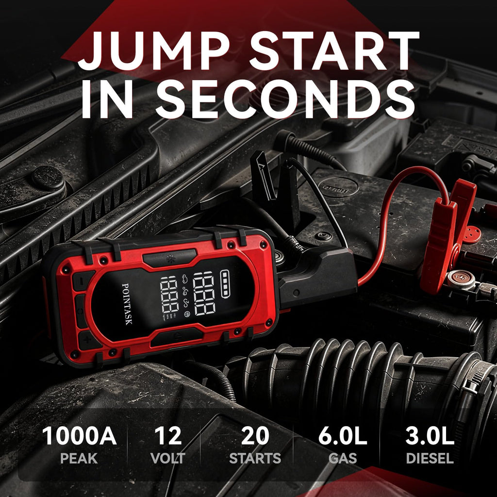 12V Portable Car Jump Starter with Air Compressor Q950