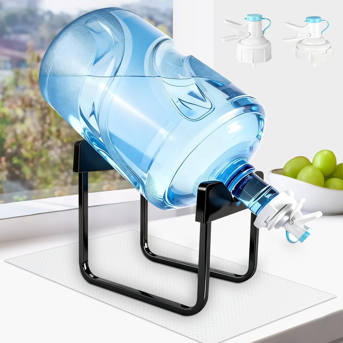 Water Dispenser Stand with 2 Faucets for 5-Gallon Buckets U81127