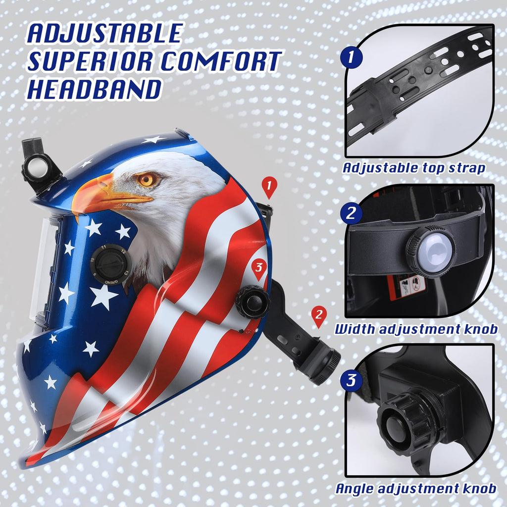 Auto Darkening Welding Helmet with LED Light Z63971