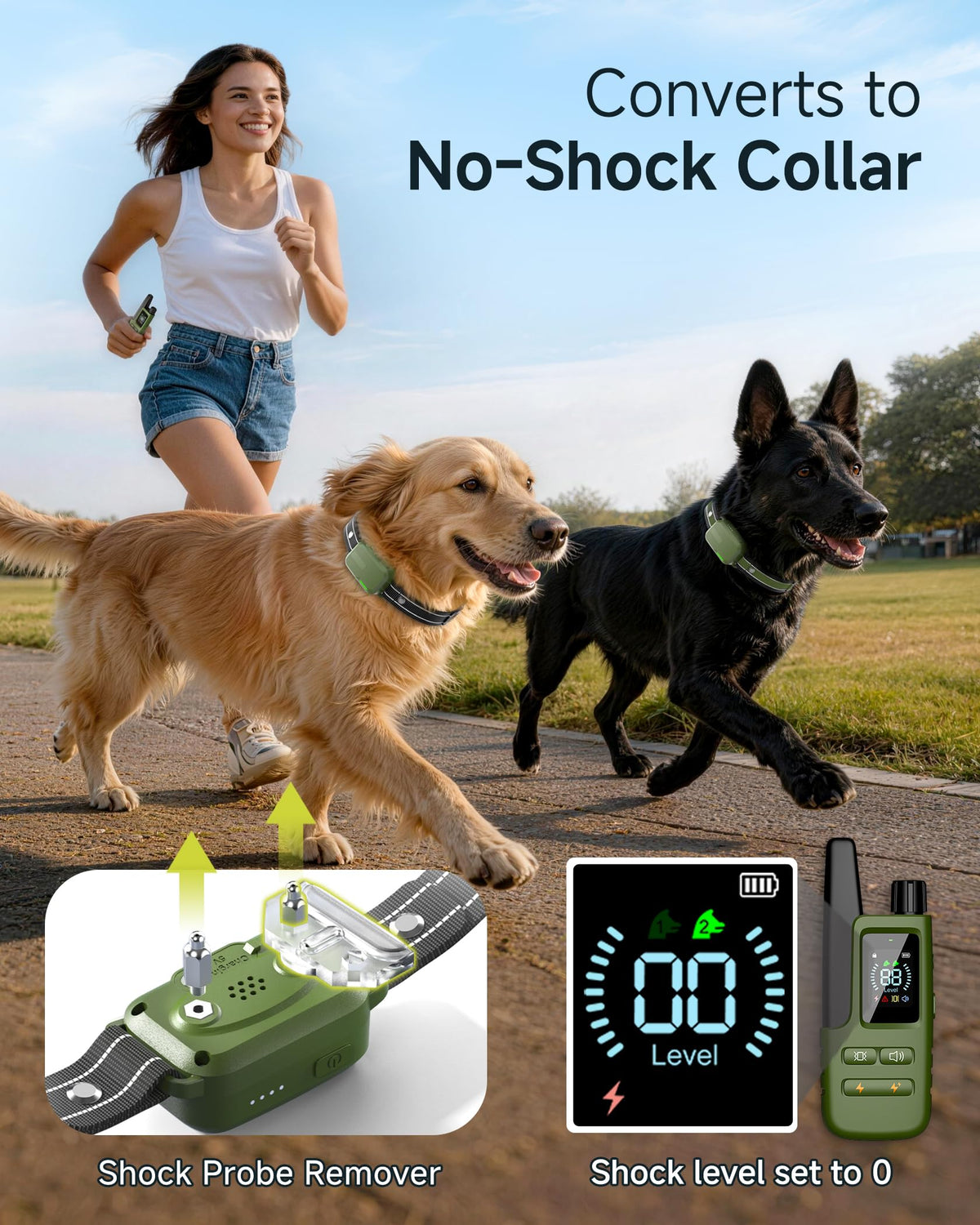 2 Dogs Training Collar with Remote F36866