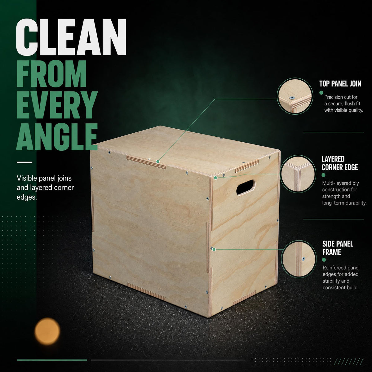 Non-Slip Wooden Plyo Box K1710