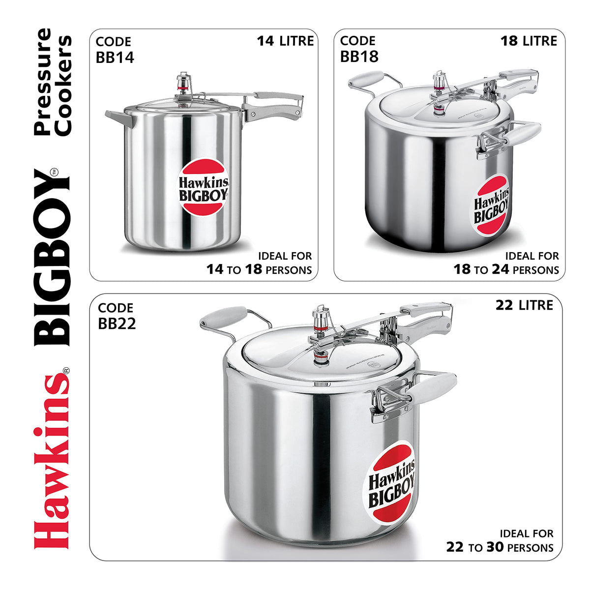 Aluminum Pressure Cooker 22 Litres T322230